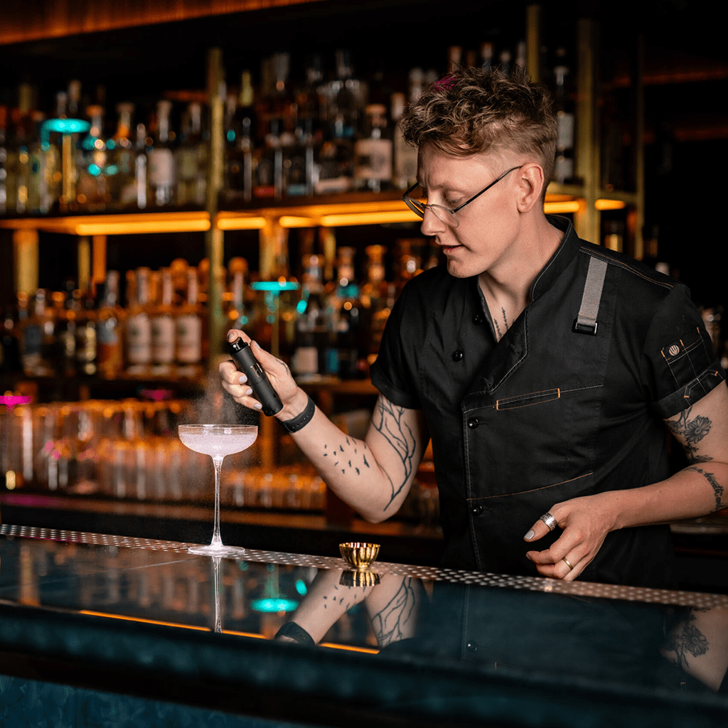 Atomiseur rechargeable pour cocktails à bulles