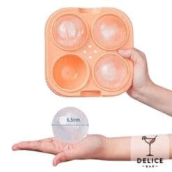 Moule Glaçons XL 4 Compartiments - 6.5 cm Ø