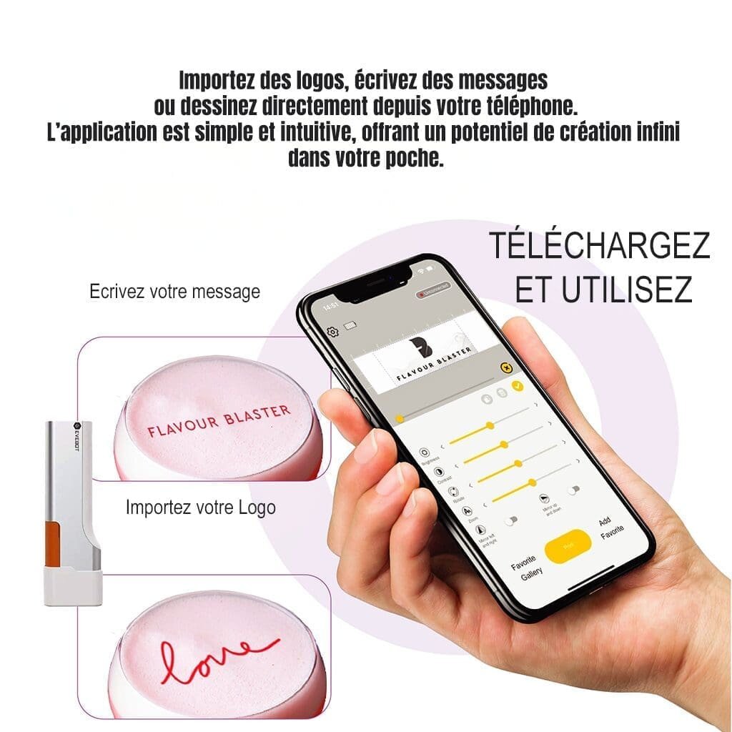 Imprimante alimentaire Stylo Print Portable pour Boissons