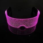 Lunettes néon LED effet pailleté - clubbing