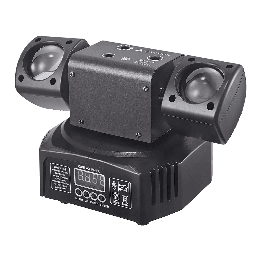 Jeu de lumière compact à double faisceau laser