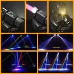 Jeu de lumière compact à double faisceau laser