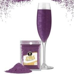 Paillettes Comestibles Cocktail Sans Goût Violet- Sachet 12g