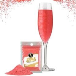 Paillettes Comestibles Cocktail Sans Goût Rouge Corail- Sachet 12g