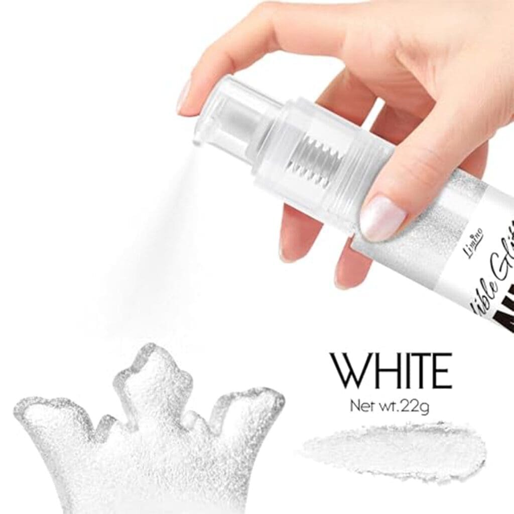 Spray Paillettes Comestibles Cocktail Blanc Sans Goût 22g