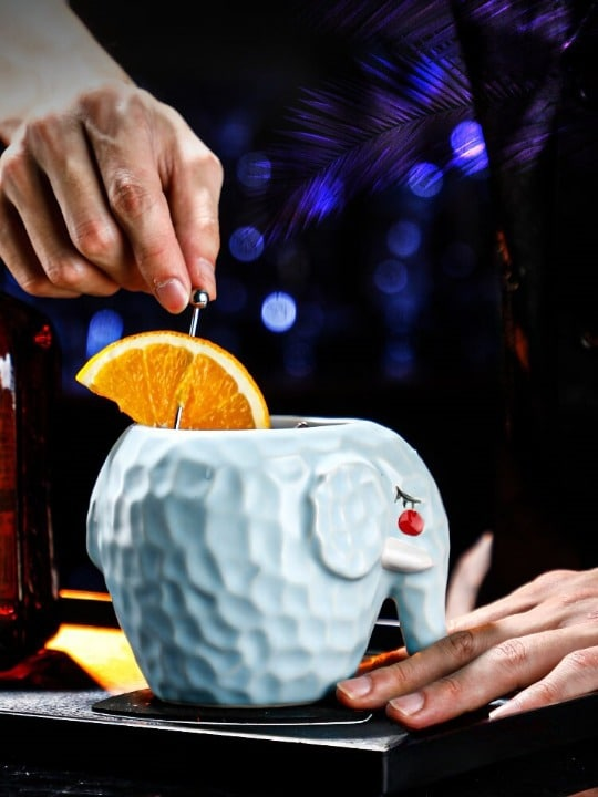 Set de 2 Verres Tiki Éléphant