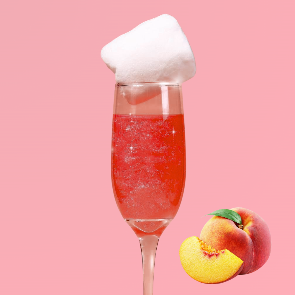 Bombe à paillettes Barbe à Papa Saveur Pêche